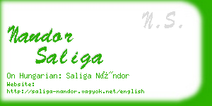 nandor saliga business card